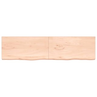 Półka, 200x50x(2-6) cm, surowe lite drewno dębowe