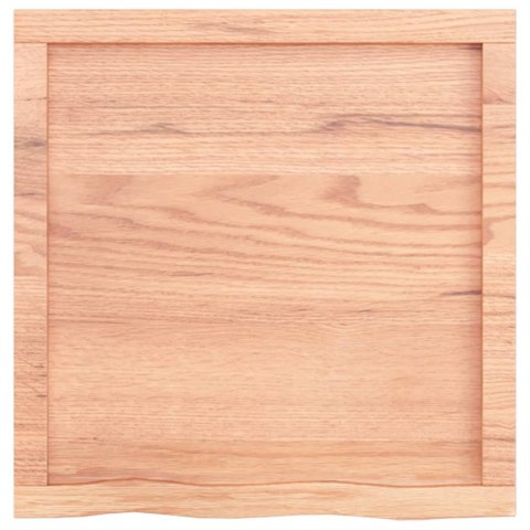 Półka, brązowa, 60x60x(2-4) cm, lakierowane lite drewno dębowe
