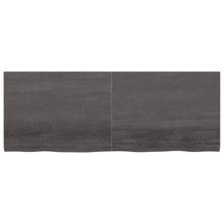 Półka, ciemnobrązowa, 160x60x(2-4) cm, wykończone drewno dębowe