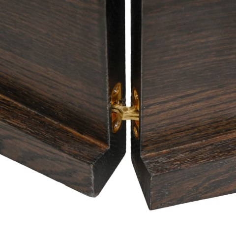 Półka, ciemnobrązowa, 180x30x(2-4) cm, wykończone drewno dębowe