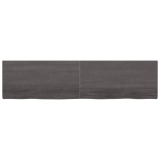 Półka, ciemnobrązowa, 200x50x(2-4) cm, wykończone drewno dębowe