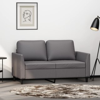 2-osobowa sofa, szary, 120 cm, sztuczna skóra