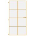 Drzwi wewnętrzne, złote, 102,5x201,5 cm, szkło i aluminium