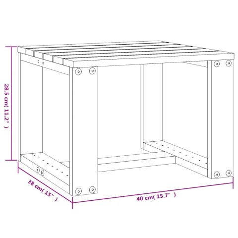 Stolik ogrodowy, 40x38x28,5 cm, lite drewno daglezjowe