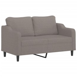 Sofa 2-osobowa, kolor taupe, 140 cm, tapicerowana tkaniną