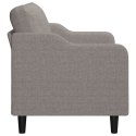 Sofa 2-osobowa, kolor taupe, 140 cm, tapicerowana tkaniną