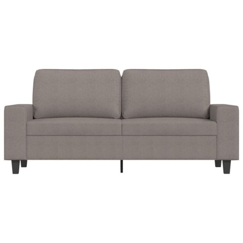 Sofa 2-osobowa, kolor taupe, 140 cm, tapicerowana tkaniną