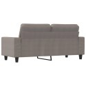 Sofa 2-osobowa, kolor taupe, 140 cm, tapicerowana tkaniną