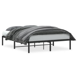 Metalowa rama łóżka, czarna, 140x200 cm