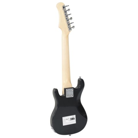 Gitara elektryczna z pokrowcem, brązowo-biała, 3/4, 30"