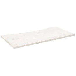 Blat biurka, biały, 110x55x2,5 cm, lite drewno sosnowe