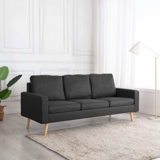 3-osobowa sofa, ciemnoszara, tapicerowana tkaniną