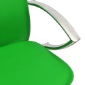 Stołki barowe, 2 szt., zielone, sztuczna skóra