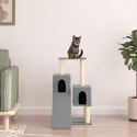 Drapak dla kota z sizalowymi słupkami, jasnoszary, 82 cm