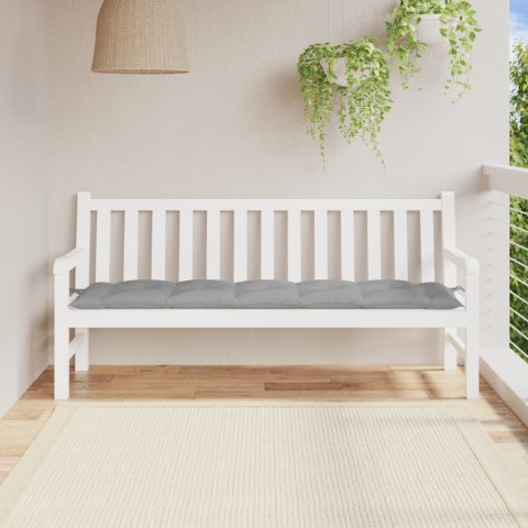 Poduszka na ławkę ogrodową, szara, 180x50x7 cm, tkanina