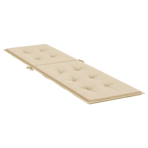 Poduszka na leżak, beżowa, (75+105)x50x3 cm