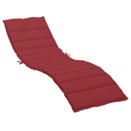 Poduszka na leżak, winna czerwień, 200x50x3 cm, tkanina Oxford