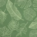 Poduszka na ławkę ogrodową, wzór w liście, 100x50x7 cm, tkanina