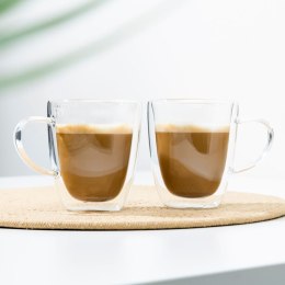 HI Zestaw szklanek do cappuccino, 2 szt., 270 ml, przezroczyste