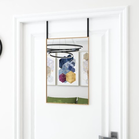 Lustro na drzwi, złote, 40x60 cm, szkło i aluminium