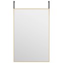 Lustro na drzwi, złote, 40x60 cm, szkło i aluminium