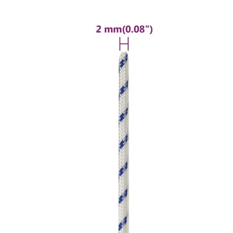 Linka żeglarska, biała, 2 mm, 250 m, polipropylen