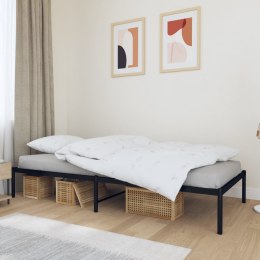 Metalowa rama łóżka, czarna, 90x200 cm