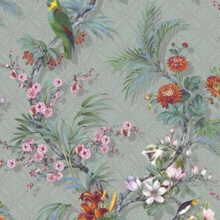 DUTCH WALLCOVERINGS Tapeta Tropical, szara