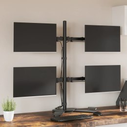 Stojak na monitory, czarny, stalowy, VESA 75/100 mm