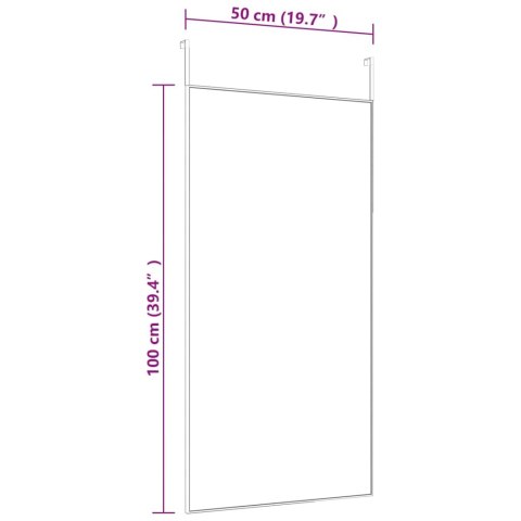 Lustro na drzwi, złote, 50x100 cm, szkło i aluminium