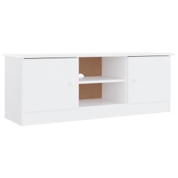 Szafka pod TV ALTA, biała, 112x35x41 cm, lite drewno sosnowe