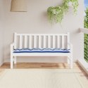Poduszka na ławkę, biało-niebieskie paski, 150x50x7 cm, tkanina