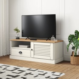 Szafka pod TV VIGO, biała, 106x40x40 cm, lite drewno sosnowe
