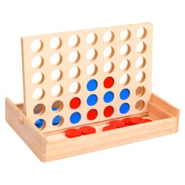 Gra zręcznościowa 4 w rzędzie, 24x15x4 cm, lite drewno