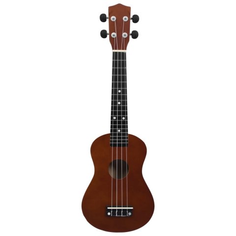 Ukulele sopranowe z pokrowcem, dla dzieci, naturalne, 23"