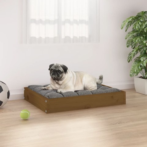 Legowisko dla psa, miodowy brąz, 61,5x49x9 cm, drewno sosnowe