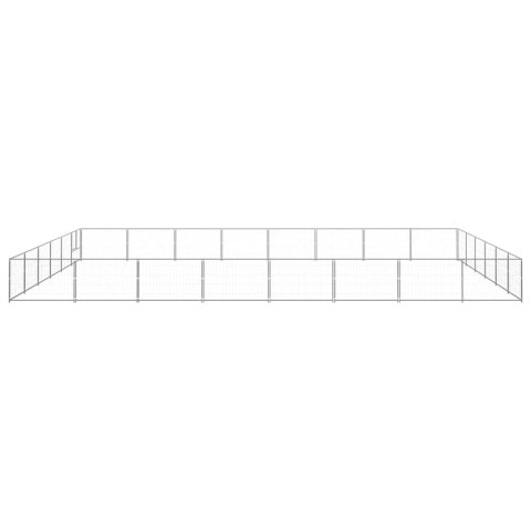 Kojec dla psa, srebrny, 48 m², stalowy