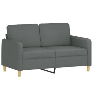 Sofa 2-osobowa, ciemnoszara, 120 cm, tapicerowana tkaniną