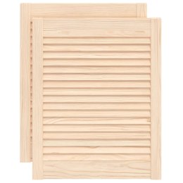 Drzwi żaluzjowe do szafki, 2 szt., 61,5x49,4 cm, drewno sosnowe