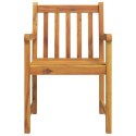 Krzesła ogrodowe, 6 szt., 56x55,5x90 cm, lite drewno akacjowe