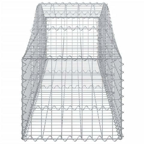 Kosze gabionowe, 2 szt, 200x50x40/60 cm, galwanizowane żelazo