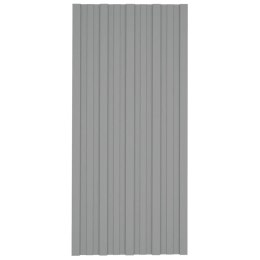 Panele dachowe, 12 szt., stal galwanizowana, szare, 100x45 cm