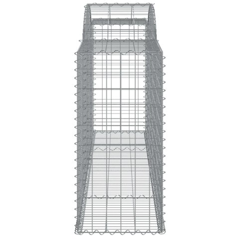 Kosze gabionowe, 3 szt, 300x50x100/120 cm, galwanizowane żelazo