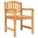 Krzesła ogrodowe, 6 szt., 58x59x88 cm, lite drewno tekowe