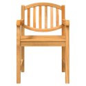 Krzesła ogrodowe, 6 szt., 58x59x88 cm, lite drewno tekowe