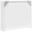 Szafka łazienkowa z lustrem i LED, biała, 60x13x52 cm