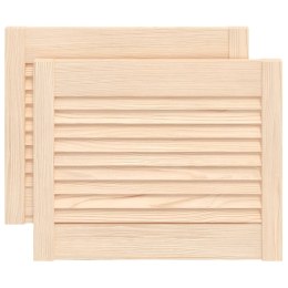 Drzwi żaluzjowe do szafki, 2 szt., 39,5x49,4 cm, drewno sosnowe
