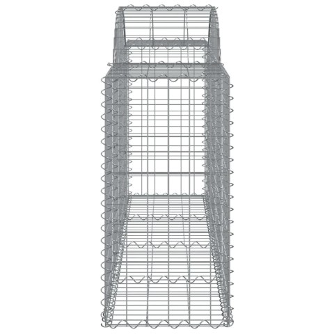 Kosze gabionowe, 4 szt, 200x50x80/100 cm, galwanizowane żelazo