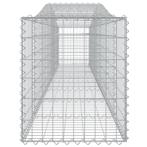 Kosze gabionowe, 6 szt, 400x50x60/80 cm, galwanizowane żelazo