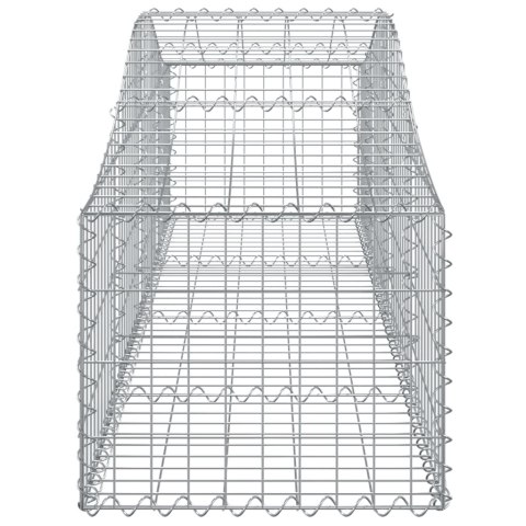 Kosze gabionowe, 6 szt, 200x50x40/60 cm, galwanizowane żelazo